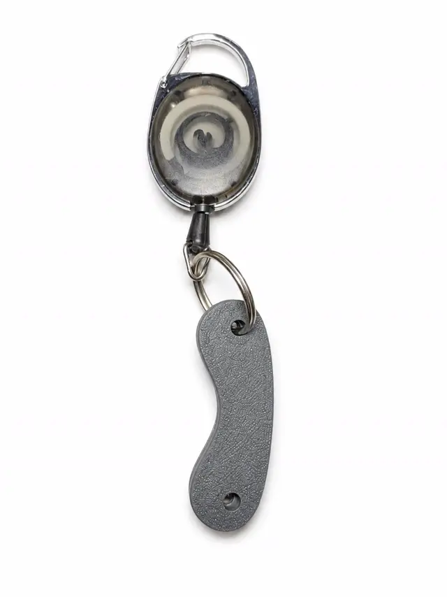 Grey EasyKey on a retractable badge reel