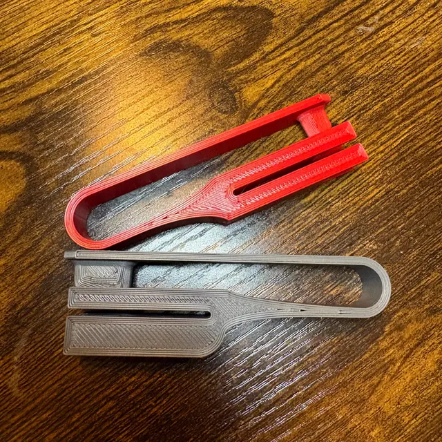 Red and grey pill poppers