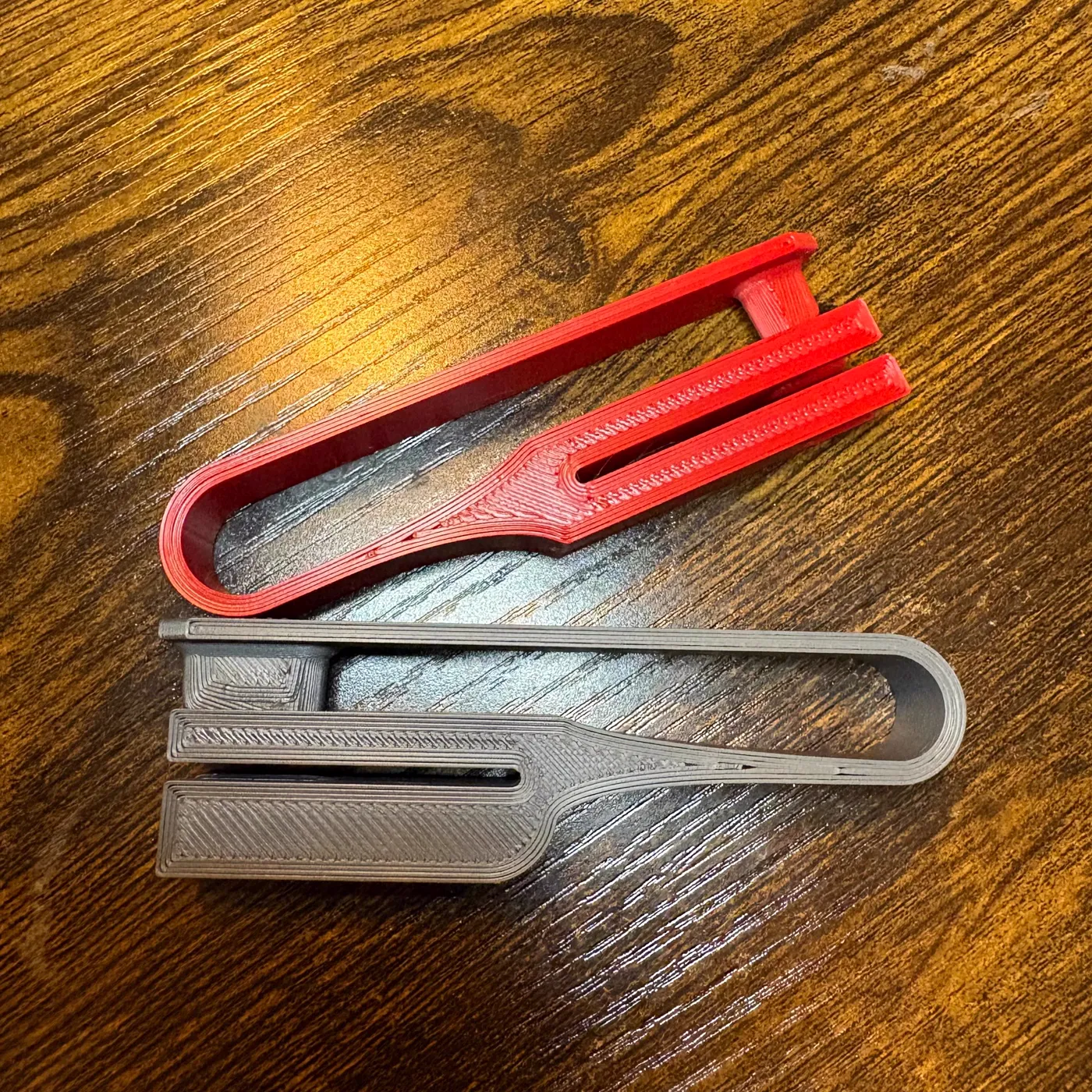 Red and grey pill poppers